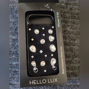Hello Lux Black Gemstone Phone Case